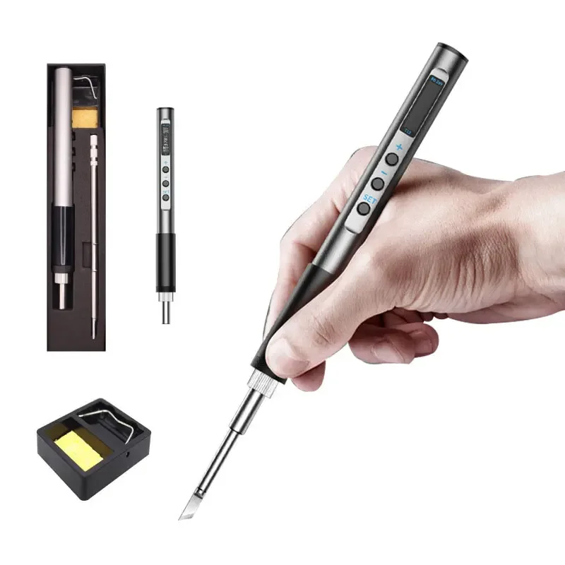 T12 intelligent portable electric soldering iron PD65W power supply digital T65 small maintenance welding pen soldering kit
T12 intelligent portable electric soldering iron PD65W power supply digital T65 small maintenance welding pen soldering kit