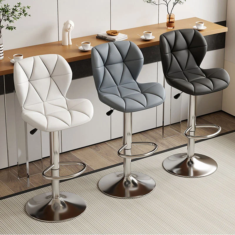Black bar stool with backrest, rotating bar chair in hotel lobby, wholesale high back high stool
Black bar stool with backrest, rotating bar chair in hotel lobby, wholesale high back high stool