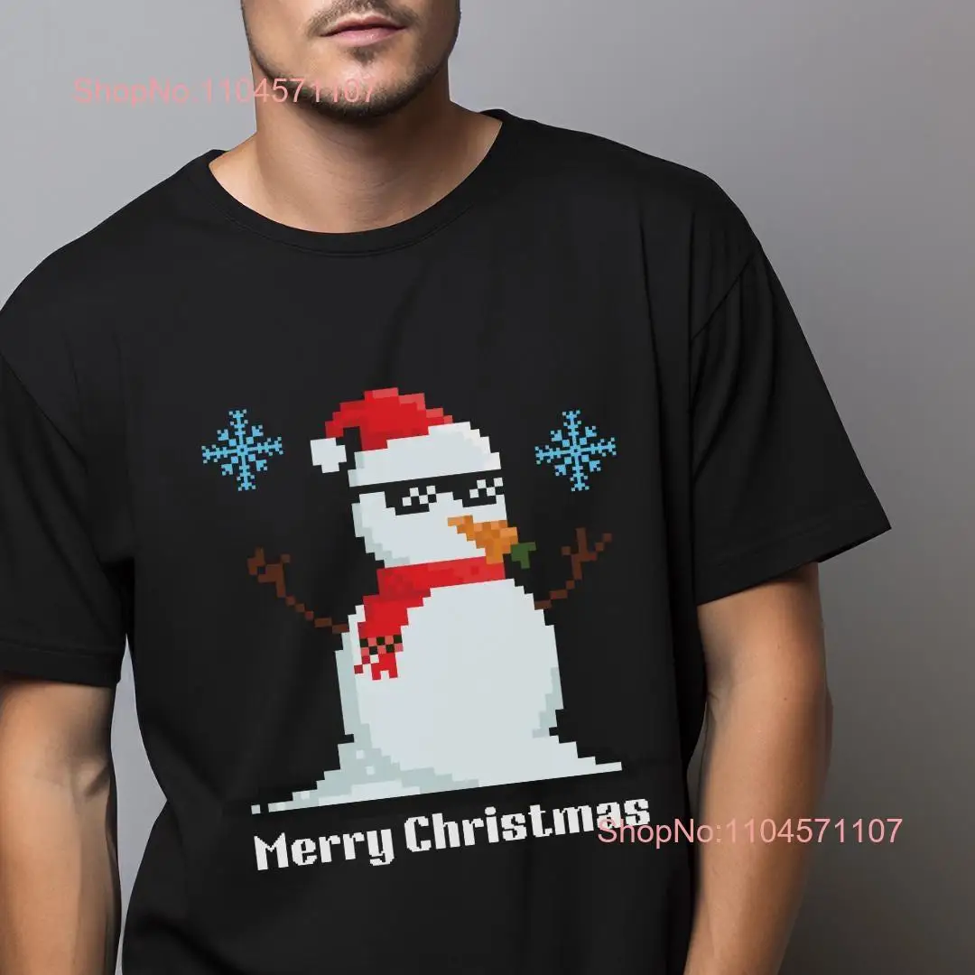 Футболка Swag Snowman Pixel Art, забавный рождественский острый праздничный топ, крутой рождественский топ с длинными или короткими рукавами
Футболка Swag Snowman Pixel Art, забавный рождественский острый праздничный топ, крутой рождественский топ с длинными или короткими рукавами
