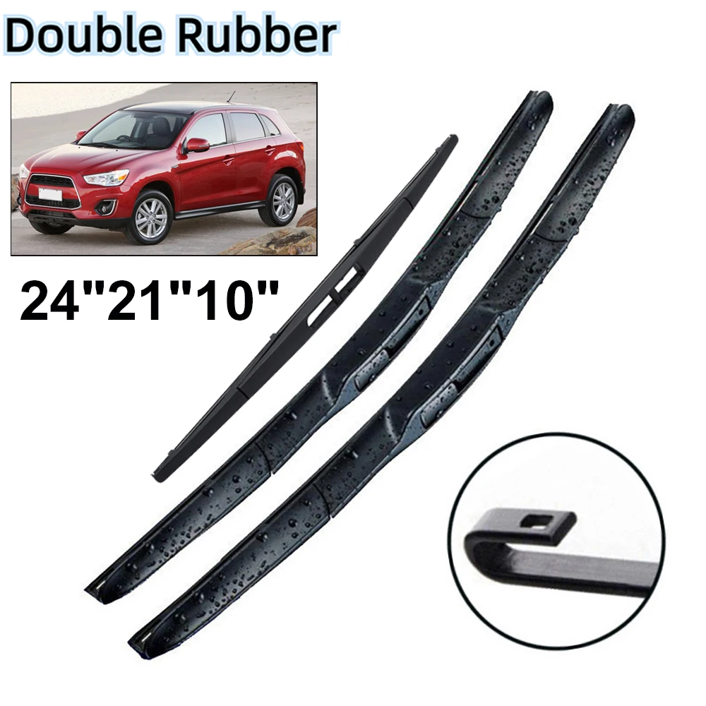 Front & Rear Wiper Blades Set For Mitsubishi ASX Outlander Sport RVR 2010 - 2022 Windshield Windscreen 24"+21"+10"
Front & Rear Wiper Blades Set For Mitsubishi ASX Outlander Sport RVR 2010 - 2022 Windshield Windscreen 24"+21"+10"