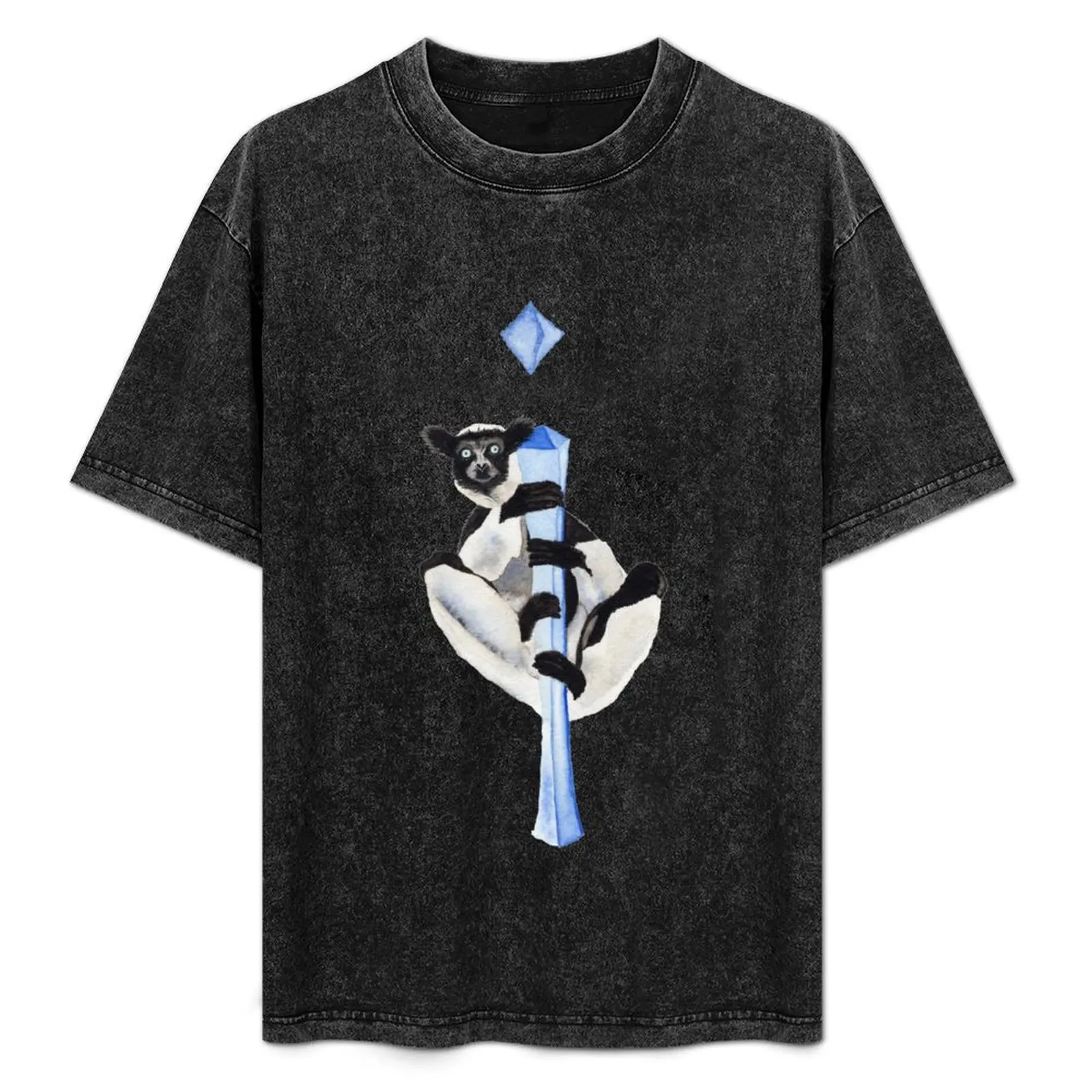 i is for indri, watercolour black and white lemur painting T-Shirt Minimalist Casual Short Sleeve Top
i is for indri, watercolour black and white lemur painting T-Shirt Minimalist Casual Short Sleeve Top