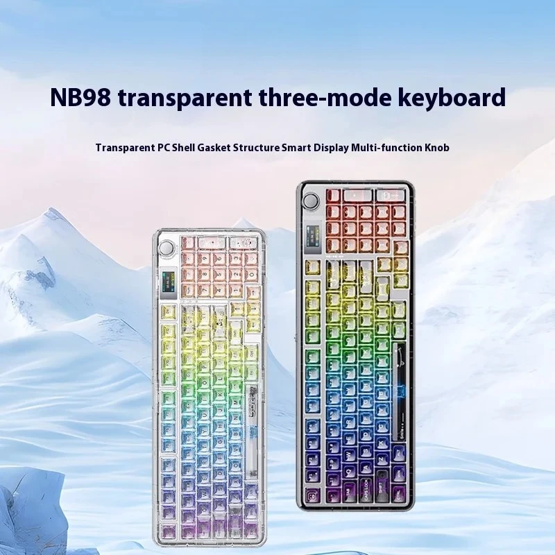 Игровая механическая клавиатура F-NB98, 3 режима, подключение, горячая замена, прозрачный ПК, 94 колпачков, 8000 мАч, клавиатуры с подсветкой на батарейках
Игровая механическая клавиатура F-NB98, 3 режима, подключение, горячая замена, прозрачный ПК, 94 колпачков, 8000 мАч, клавиатуры с подсветкой на батарейках