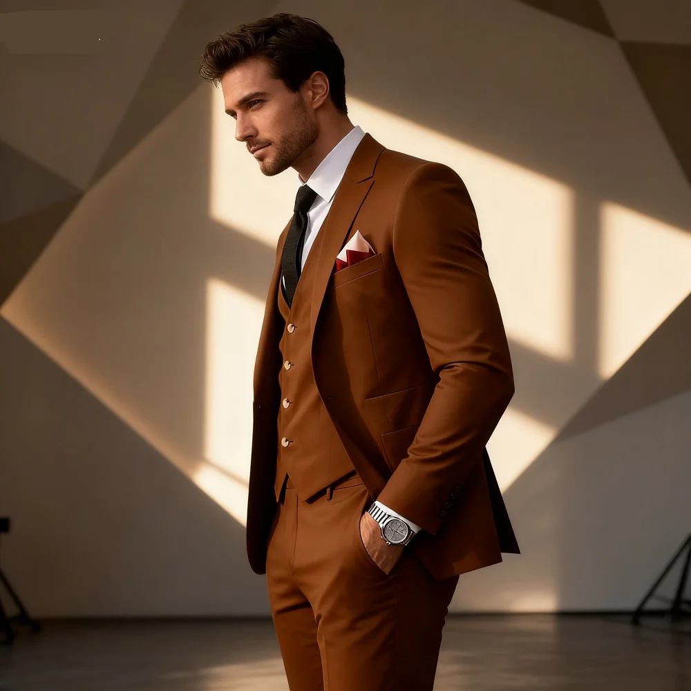 Novo Pink Tuxedo 3-Piece Male Wedding Suit Custom-Made Single Breasted Slim Fit Men's Clothing (jaq)
Novo Pink Tuxedo 3-Piece Male Wedding Suit Custom-Made Single Breasted Slim Fit Men's Clothing (jaq)