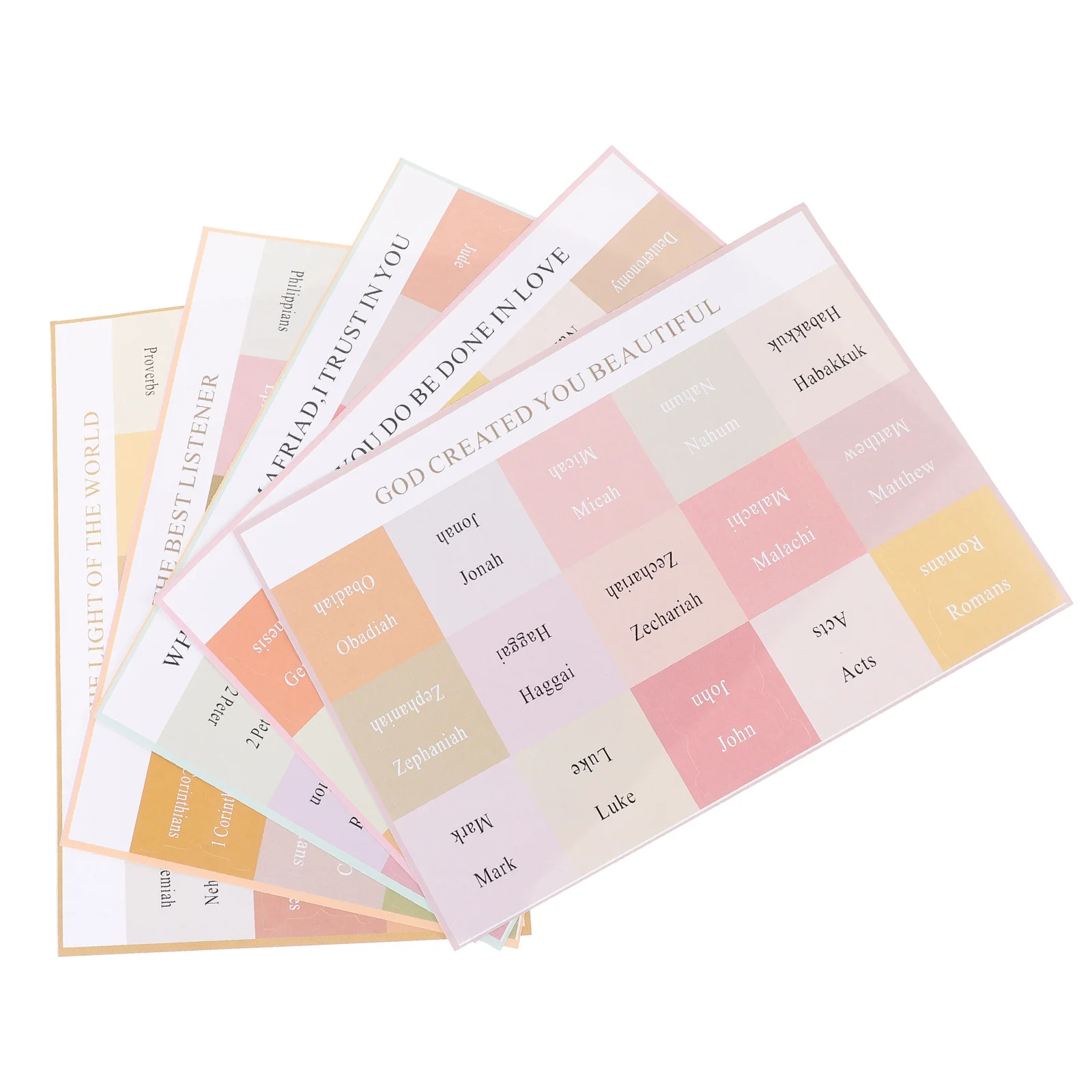 5 Sheets Bible Index Tabs Paper Stickers Quick Passage Location Diy Bible Study Supplies Small Page Dividers Book Accessories
5 Sheets Bible Index Tabs Paper Stickers Quick Passage Location Diy Bible Study Supplies Small Page Dividers Book Accessories