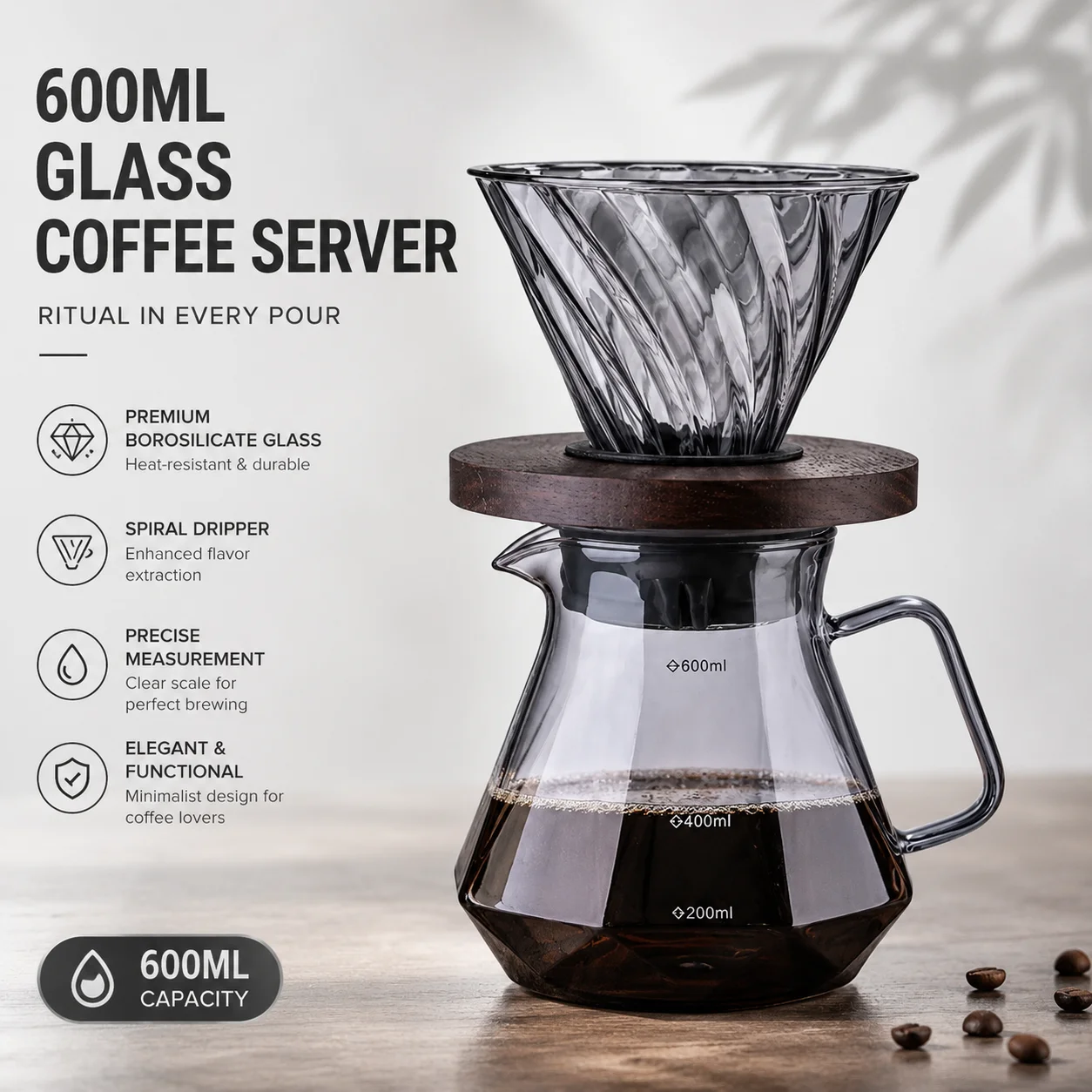 Magpie Glass Coffee Pot For V60 Filter Cup Set Glass Sharing Pot Household Drip-Type Coffee Filter Cup
Magpie Glass Coffee Pot For V60 Filter Cup Set Glass Sharing Pot Household Drip-Type Coffee Filter Cup