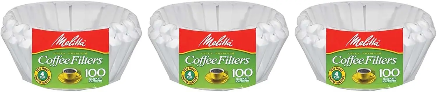 100-Count Coffee Filter Paper, 4-6 Cup Basket Filters, Unbleached
100-Count Coffee Filter Paper, 4-6 Cup Basket Filters, Unbleached