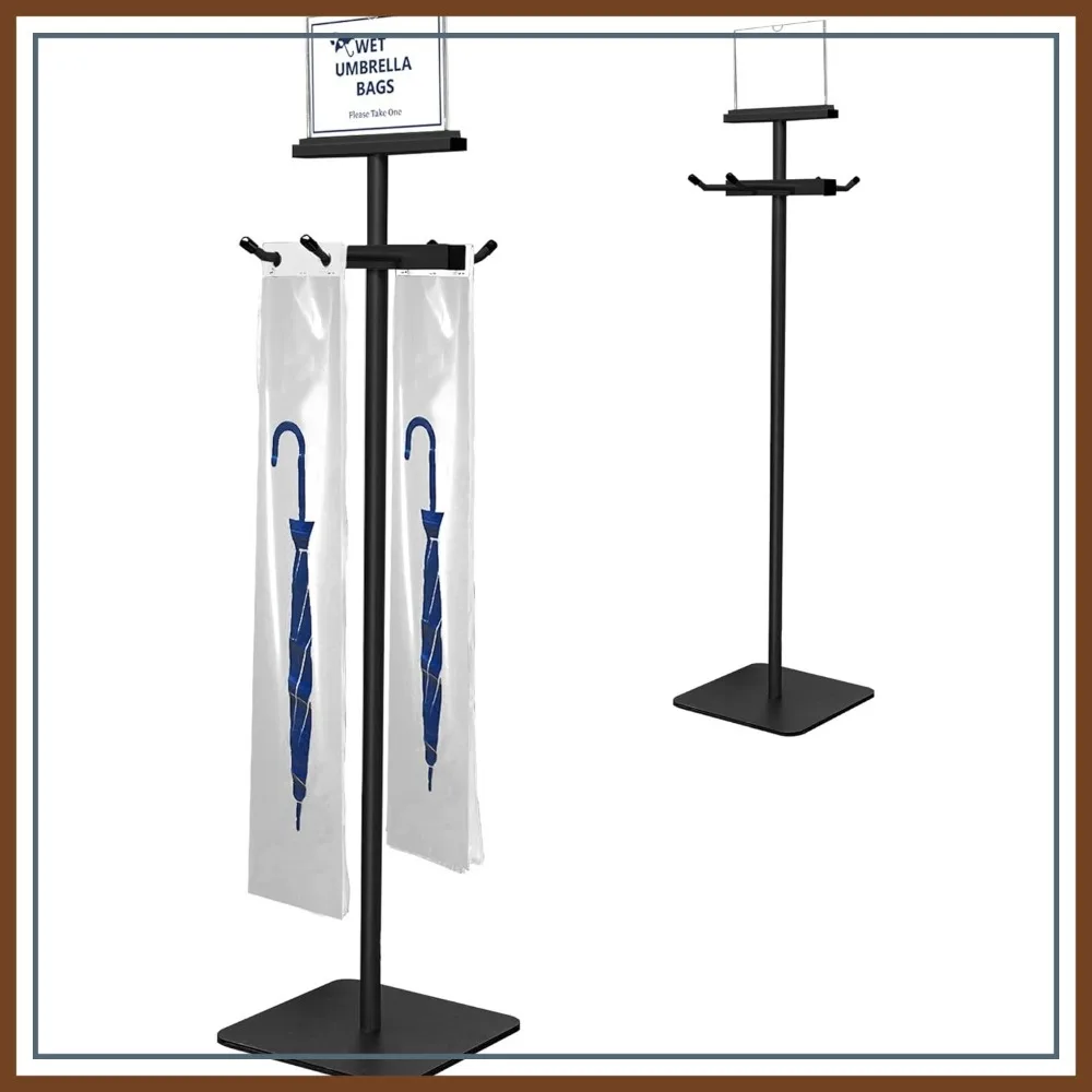 Wet Umbrella Stand with 200 Plastic Umbrella Bags and Holder
Wet Umbrella Stand with 200 Plastic Umbrella Bags and Holder