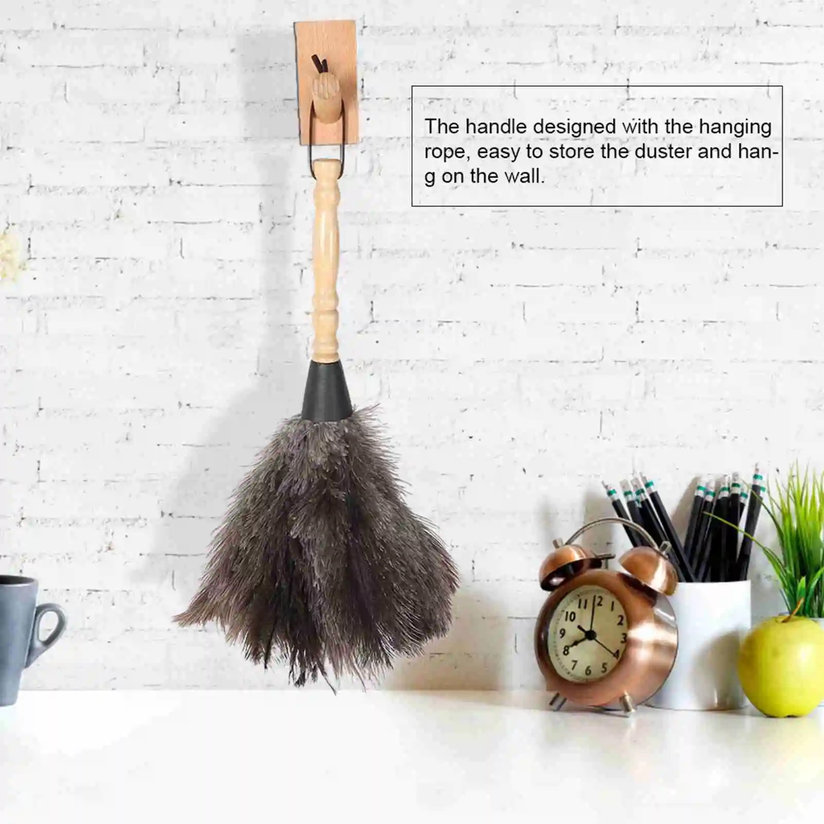 E9 Anti Static Reusable Wooden Handle Ostrich Feather Duster Dust Removal Cleaning Tool Room Cleaning Products For Home Kitchen
E9 Anti Static Reusable Wooden Handle Ostrich Feather Duster Dust Removal Cleaning Tool Room Cleaning Products For Home Kitchen