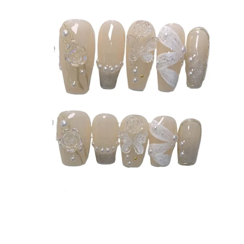 *Spring and summer new camellia gentle ice through nude fairy manicure ballet girl pearl butterfly wearing armor
*Spring and summer new camellia gentle ice through nude fairy manicure ballet girl pearl butterfly wearing armor