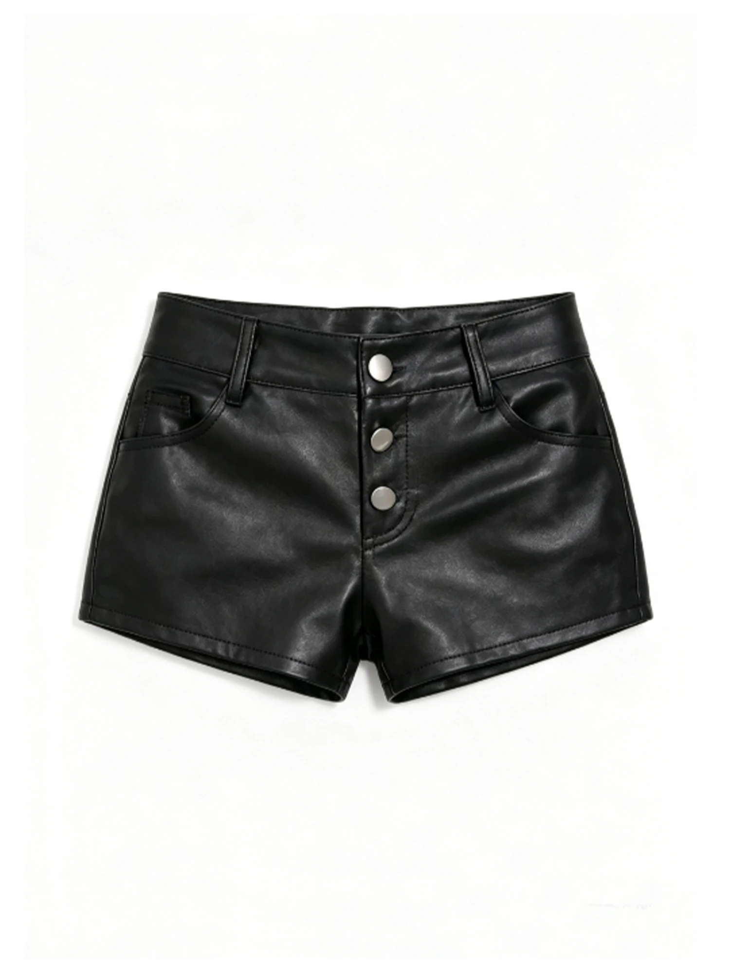Women's Black PU Leather Shorts Y2K Gyaru Nightclub Pole Dance Shorts Fashion Sexy Low Rise Skinny Bodycon Hot Pants Summer 2026
Women's Black PU Leather Shorts Y2K Gyaru Nightclub Pole Dance Shorts Fashion Sexy Low Rise Skinny Bodycon Hot Pants Summer 2026