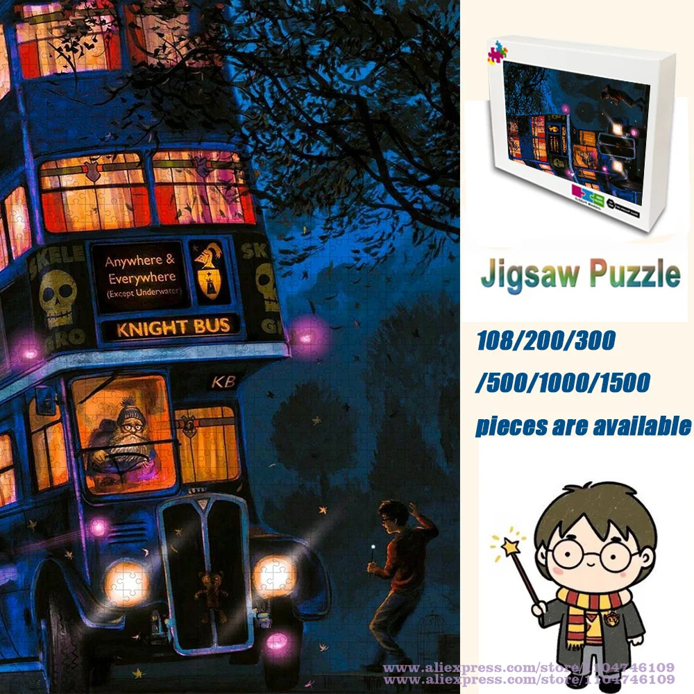 Harry Potter Puzzle Jigsaw Knight Bus Anywhere & Everywhere( Except Underwater)108/200/300/500/1000/1500Pcs Intelligence Puzzles
Harry Potter Puzzle Jigsaw Knight Bus Anywhere & Everywhere( Except Underwater)108/200/300/500/1000/1500Pcs Intelligence Puzzles