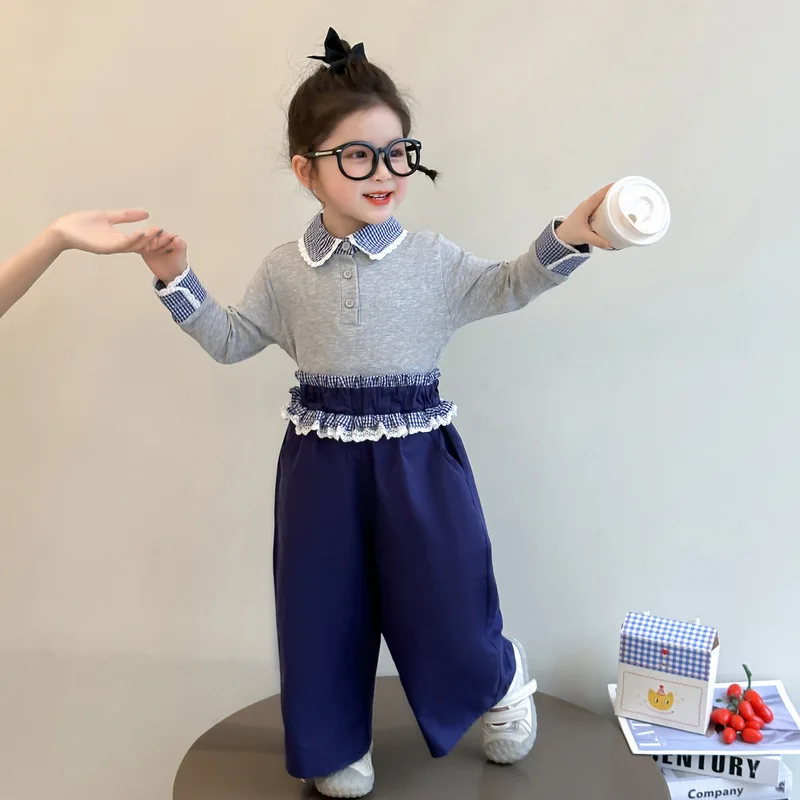 Girls Suit 2025 Autumn and Winter New Childrens Clothing Korean Girl Baby Fashion Lace Splicing Plaids Jacket Pants Two Sets
Girls Suit 2025 Autumn and Winter New Childrens Clothing Korean Girl Baby Fashion Lace Splicing Plaids Jacket Pants Two Sets