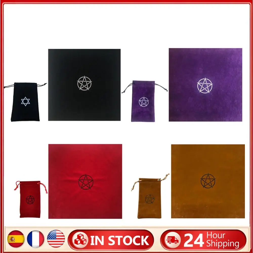 Скатерть Таро с пентаграммой и сумкой, бархатная ткань для алтаря Таро 50x50 см, языческая ткань для алтаря, украшение для домашнего стола
Скатерть Таро с пентаграммой и сумкой, бархатная ткань для алтаря Таро 50x50 см, языческая ткань для алтаря, украшение для домашнего стола