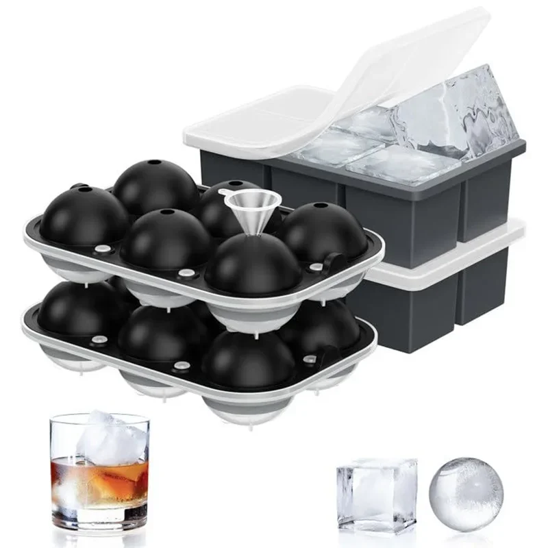 2 Pack Large Ice Cube Tray Silicone Ice Cube Molds with Lid Stackable Ice Cube Moulds for Freezing Whiskey Cocktails Coffee
2 Pack Large Ice Cube Tray Silicone Ice Cube Molds with Lid Stackable Ice Cube Moulds for Freezing Whiskey Cocktails Coffee
