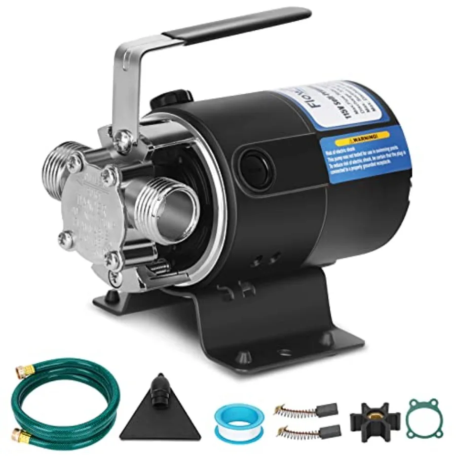 Water Pump 115V 1/10 HP 330 GPH Water Transfer Pump With 3/4 inch Ports Suction Hose And Spare Impeller Electric Water Pump Uti
Water Pump 115V 1/10 HP 330 GPH Water Transfer Pump With 3/4 inch Ports Suction Hose And Spare Impeller Electric Water Pump Uti