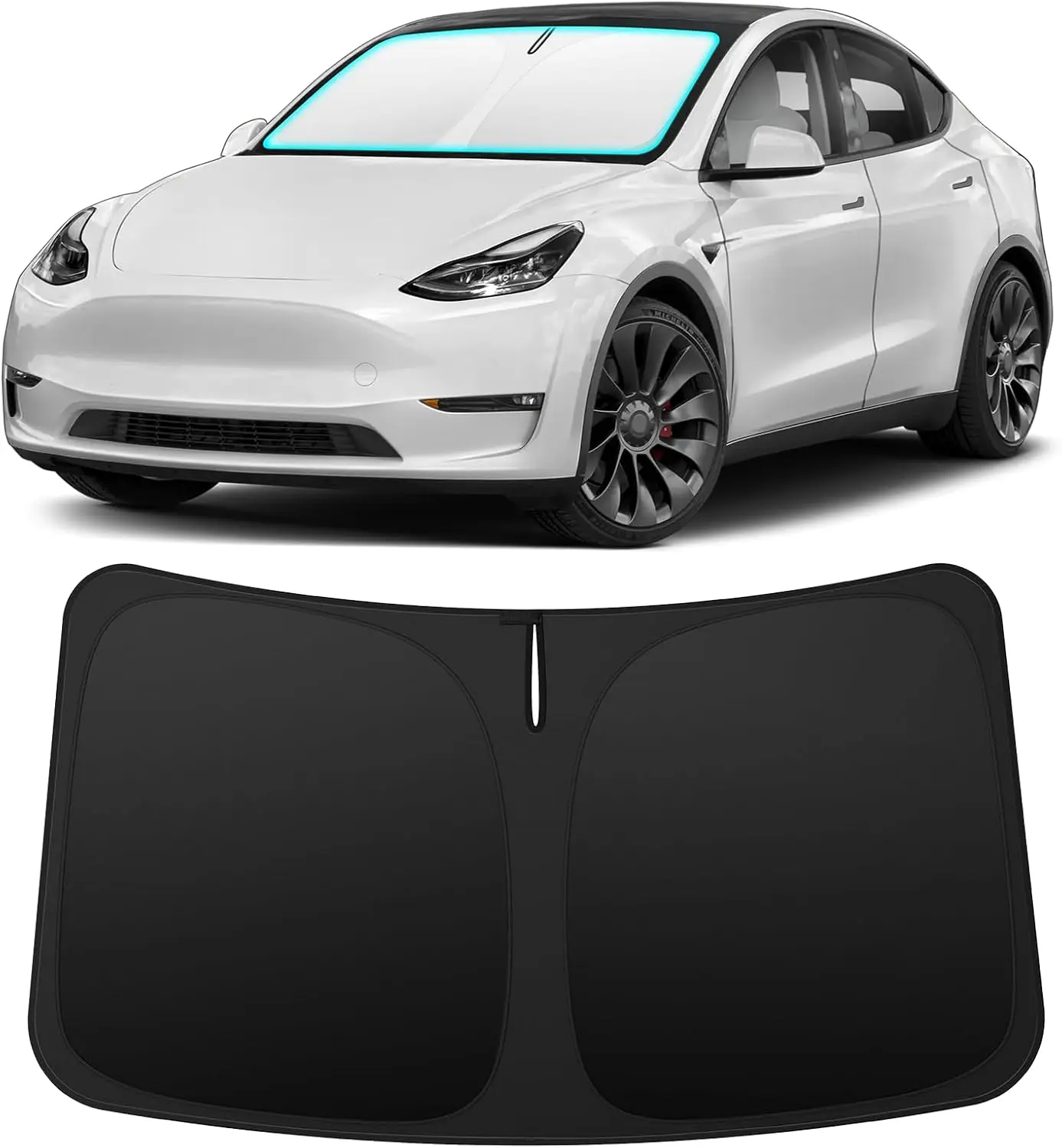 Custom Fit Windshield Sun Shade for Tesla Model Y Model 3 2016-2026, Foldable Front Sunshade with Heat Reflector, Keeps Interior
Custom Fit Windshield Sun Shade for Tesla Model Y Model 3 2016-2026, Foldable Front Sunshade with Heat Reflector, Keeps Interior