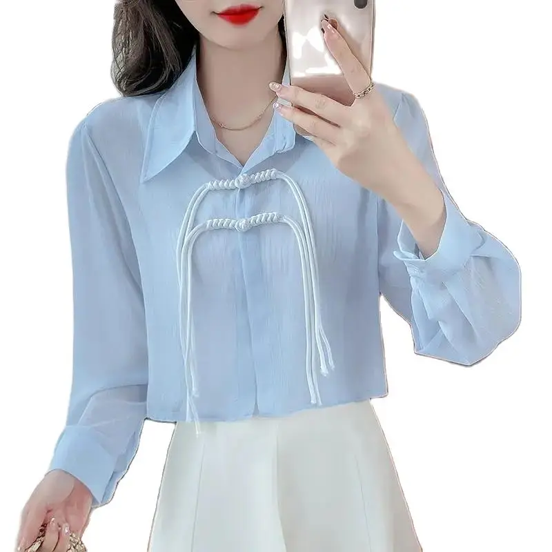 Short Chiffon Shirts Women's Blouse Sunscreen Clothing 2024 Summer New Design Thin Fashion Long Sleeve Shirt Tops Female
Short Chiffon Shirts Women's Blouse Sunscreen Clothing 2024 Summer New Design Thin Fashion Long Sleeve Shirt Tops Female
