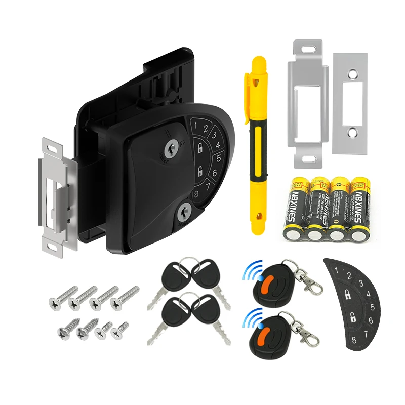 Password Remote Control RV Lock Keyless Metal Camper Door Lock Rvlock V4.0 Keyless Handle For RV Door Latch
Password Remote Control RV Lock Keyless Metal Camper Door Lock Rvlock V4.0 Keyless Handle For RV Door Latch
