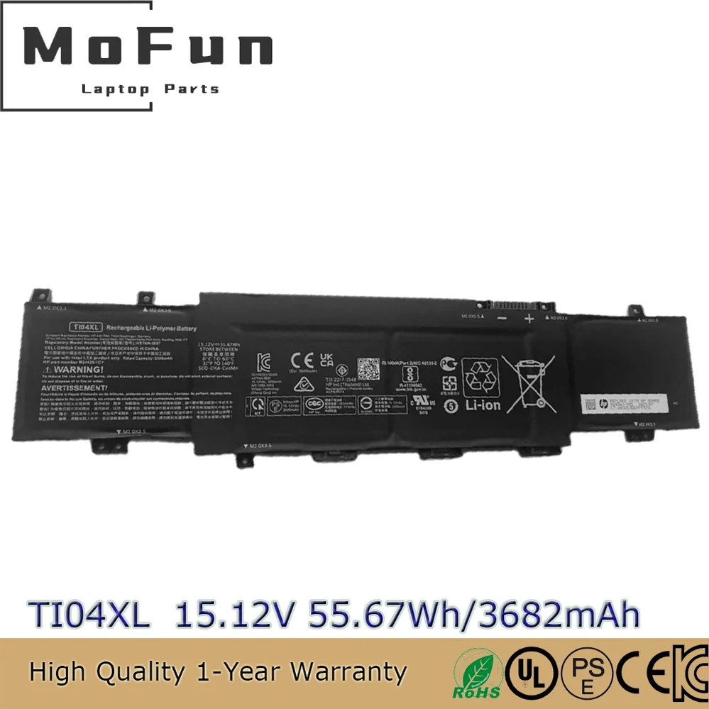 Оригинальный аккумулятор для ноутбука TI04XL 15,12 В, 55,67 Втч для HP Envy 17-ch0977nz 17-ch0027ur 17-ch0026ur M24420-1D1 M24563-005
Оригинальный аккумулятор для ноутбука TI04XL 15,12 В, 55,67 Втч для HP Envy 17-ch0977nz 17-ch0027ur 17-ch0026ur M24420-1D1 M24563-005