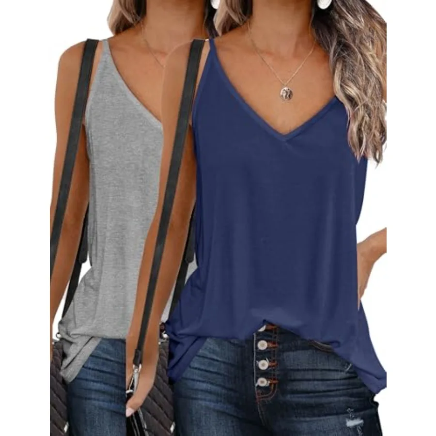 Zeagoo Womens V Neck Camisole Tank Top Strap Sleeveless T Shirt Casual Loose Vest Blouse - S-XXL
Zeagoo Womens V Neck Camisole Tank Top Strap Sleeveless T Shirt Casual Loose Vest Blouse - S-XXL