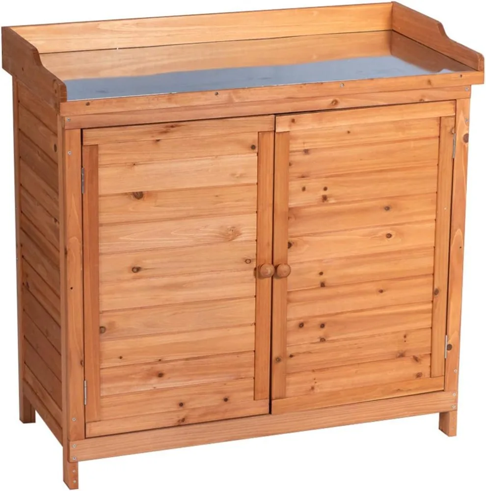 Outdoor Garden Patio Wooden Storage Cabinet Furniture Waterproof Tool Shed with Potting Benches Outdoor Work Station Table
Outdoor Garden Patio Wooden Storage Cabinet Furniture Waterproof Tool Shed with Potting Benches Outdoor Work Station Table
