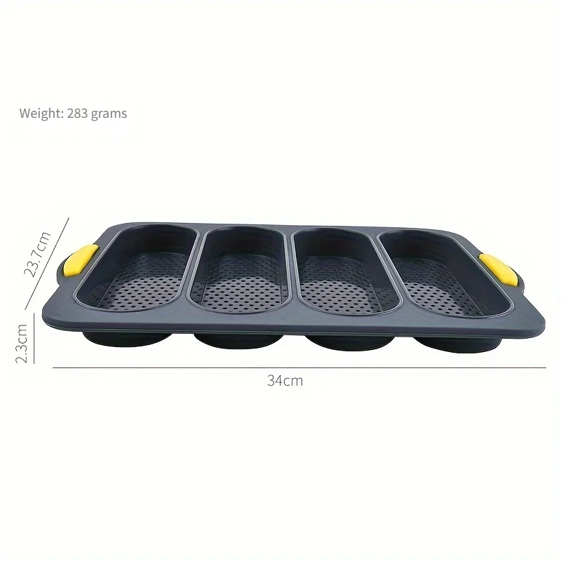 4-Slot Silicone Baking Mold Non-Stick Bread Cake Tray Stick Oven Tool for Kitchen
4-Slot Silicone Baking Mold Non-Stick Bread Cake Tray Stick Oven Tool for Kitchen