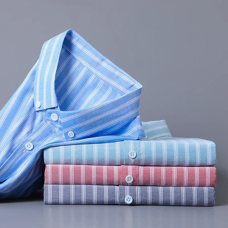New Men's Casual Striped Short Sleeved Lapel Cotton Shirt for Summer Fashion Comfort No Ironing Wrinkle Resistant Top
New Men's Casual Striped Short Sleeved Lapel Cotton Shirt for Summer Fashion Comfort No Ironing Wrinkle Resistant Top