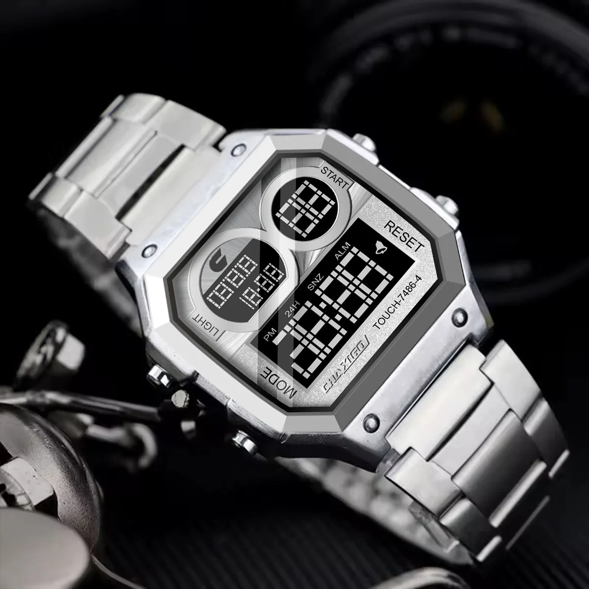 CHAXIGO Steel Strap Small Square Watch for Students Fashion Electronic Watch Small Waterproof Luminescent
CHAXIGO Steel Strap Small Square Watch for Students Fashion Electronic Watch Small Waterproof Luminescent