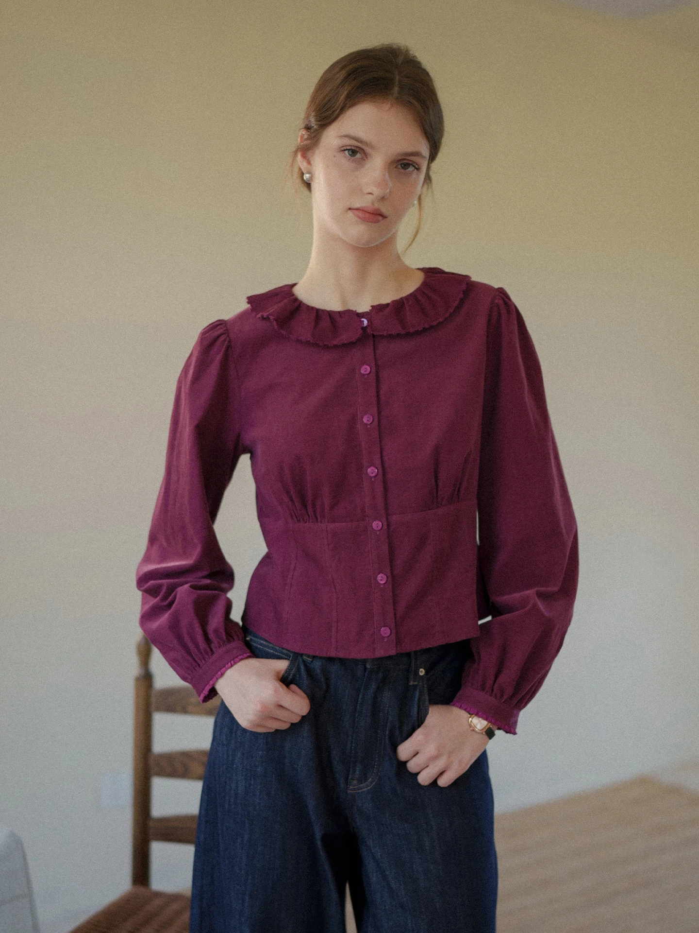 Retro MarchNoon Cotton Velvet Shirt with Lace Collar And Hem Waist-Cinching Layering Blouse Breathable Long Sleeve Wome...
Retro MarchNoon Cotton Velvet Shirt with Lace Collar And Hem Waist-Cinching Layering Blouse Breathable Long Sleeve Wome...