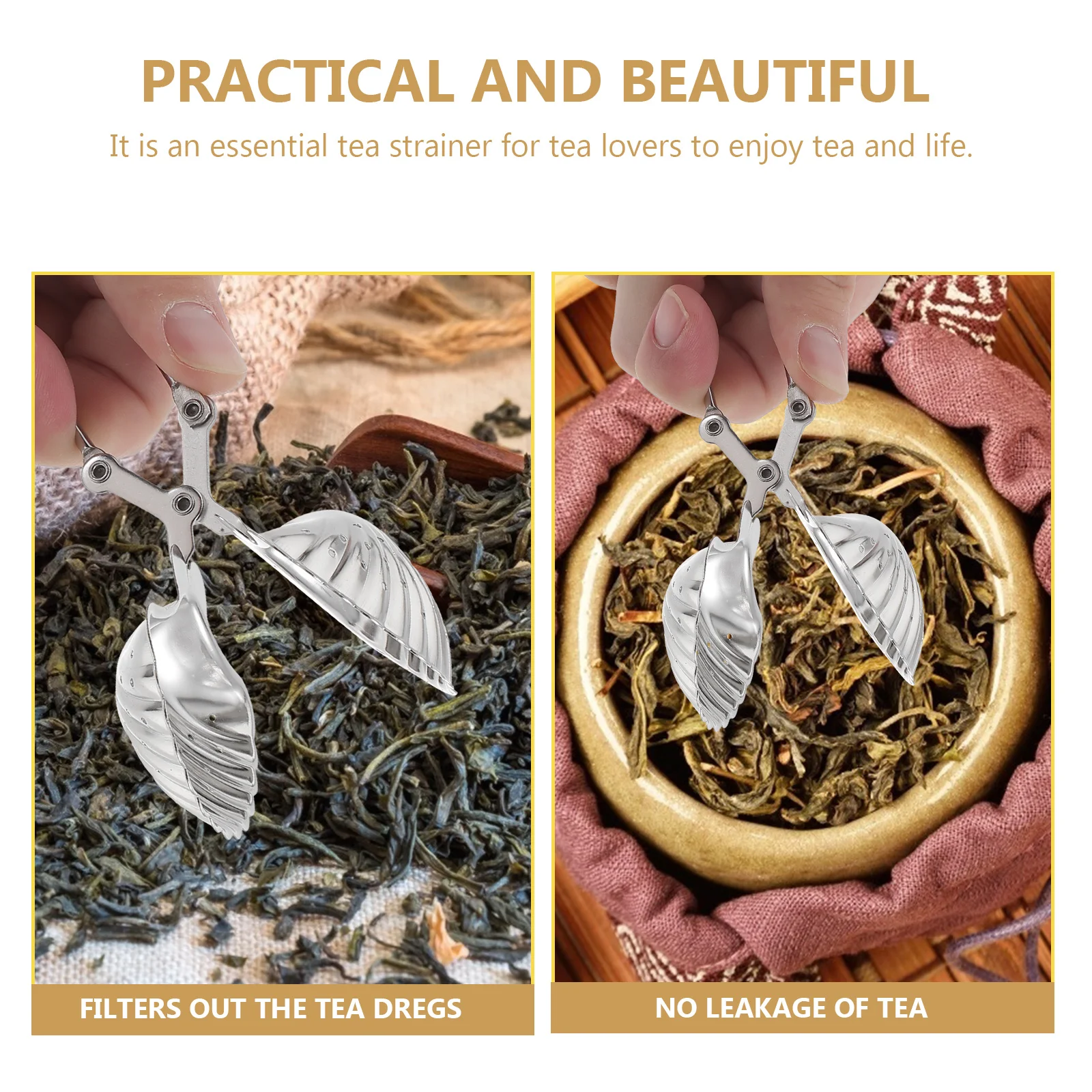 2Pcs High-Quality Stainless Steel Tea Strainer Shell Shape Residue Office Essential Tool Tea Strainer
2Pcs High-Quality Stainless Steel Tea Strainer Shell Shape Residue Office Essential Tool Tea Strainer