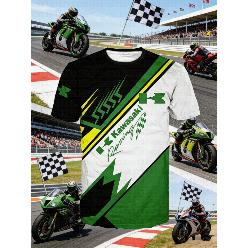 Летняя быстросохнущая дышащая футболка Kawasaki с коротким рукавом для мужчин и женщин, тонкая, удобная, для мотоциклистов
Летняя быстросохнущая дышащая футболка Kawasaki с коротким рукавом для мужчин и женщин, тонкая, удобная, для мотоциклистов