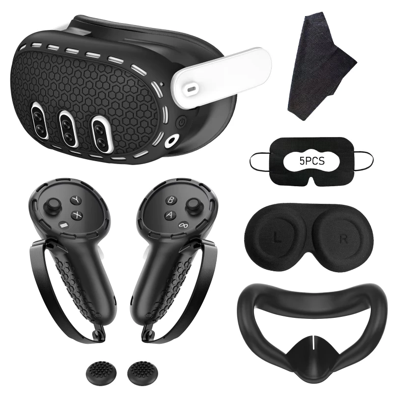 7-Piece Silicone Protective Case Set for VR Game Accessories Metal
7-Piece Silicone Protective Case Set for VR Game Accessories Metal