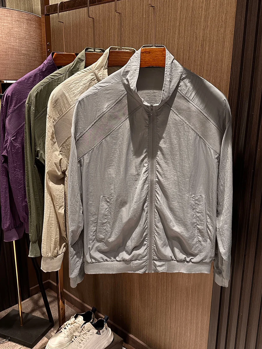 Summer Men's Lightweight Loose Fit Short Sleeve UV Protection Jacket Stand Collar Fashionable All-Match Casual Outerwear
Summer Men's Lightweight Loose Fit Short Sleeve UV Protection Jacket Stand Collar Fashionable All-Match Casual Outerwear