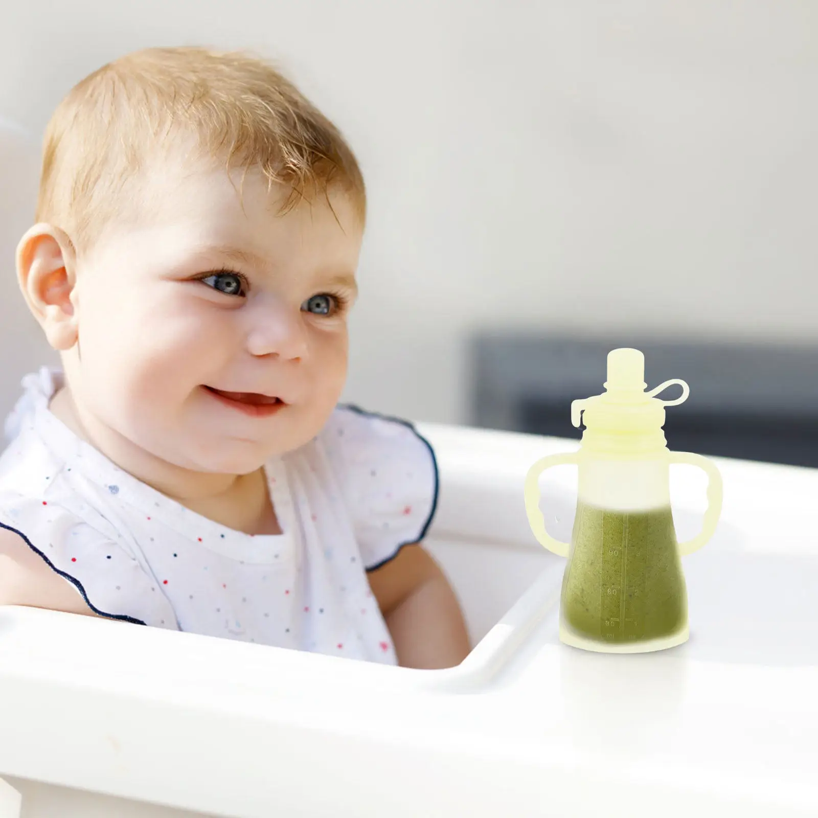 Silicone Baby Food Containers Light Green Refillable No Spill Baby Food Pouches Squeeze Holder for Smoothies Yogurt Purees
Silicone Baby Food Containers Light Green Refillable No Spill Baby Food Pouches Squeeze Holder for Smoothies Yogurt Purees