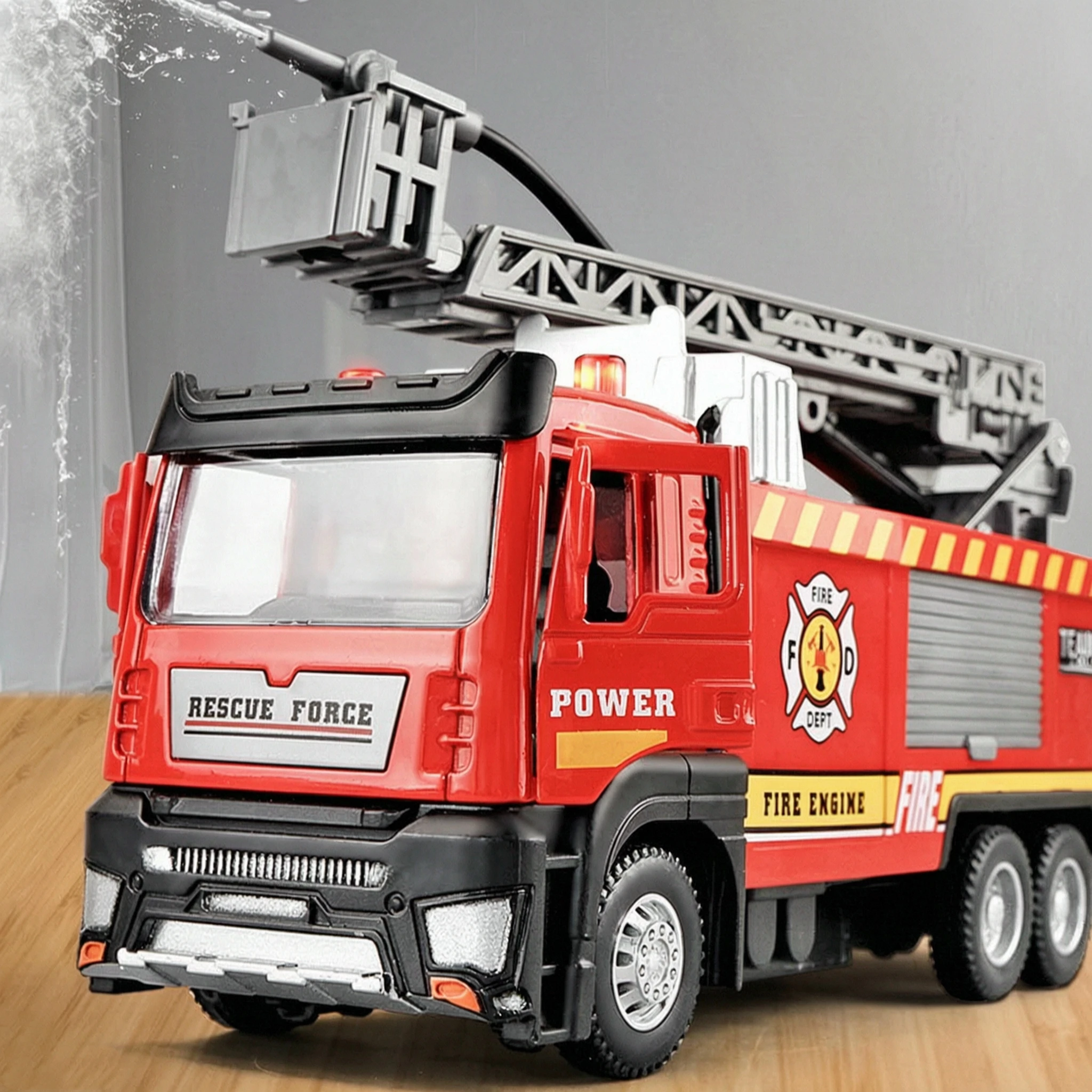1:50 Alloy Fire Truck Firefighter Simulation Sprinkler Car Diecast Water Spray with Light Music Rescue Car Children Toy Boy Gift
1:50 Alloy Fire Truck Firefighter Simulation Sprinkler Car Diecast Water Spray with Light Music Rescue Car Children Toy Boy Gift