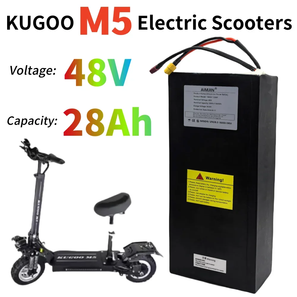 Original 48V 28Ah High capacity 13S8P Lithium Ion Battery Pack for Kugoo M5/M5Pro/MaxSpeed Folding Electric Scooter Battery
Original 48V 28Ah High capacity 13S8P Lithium Ion Battery Pack for Kugoo M5/M5Pro/MaxSpeed Folding Electric Scooter Battery