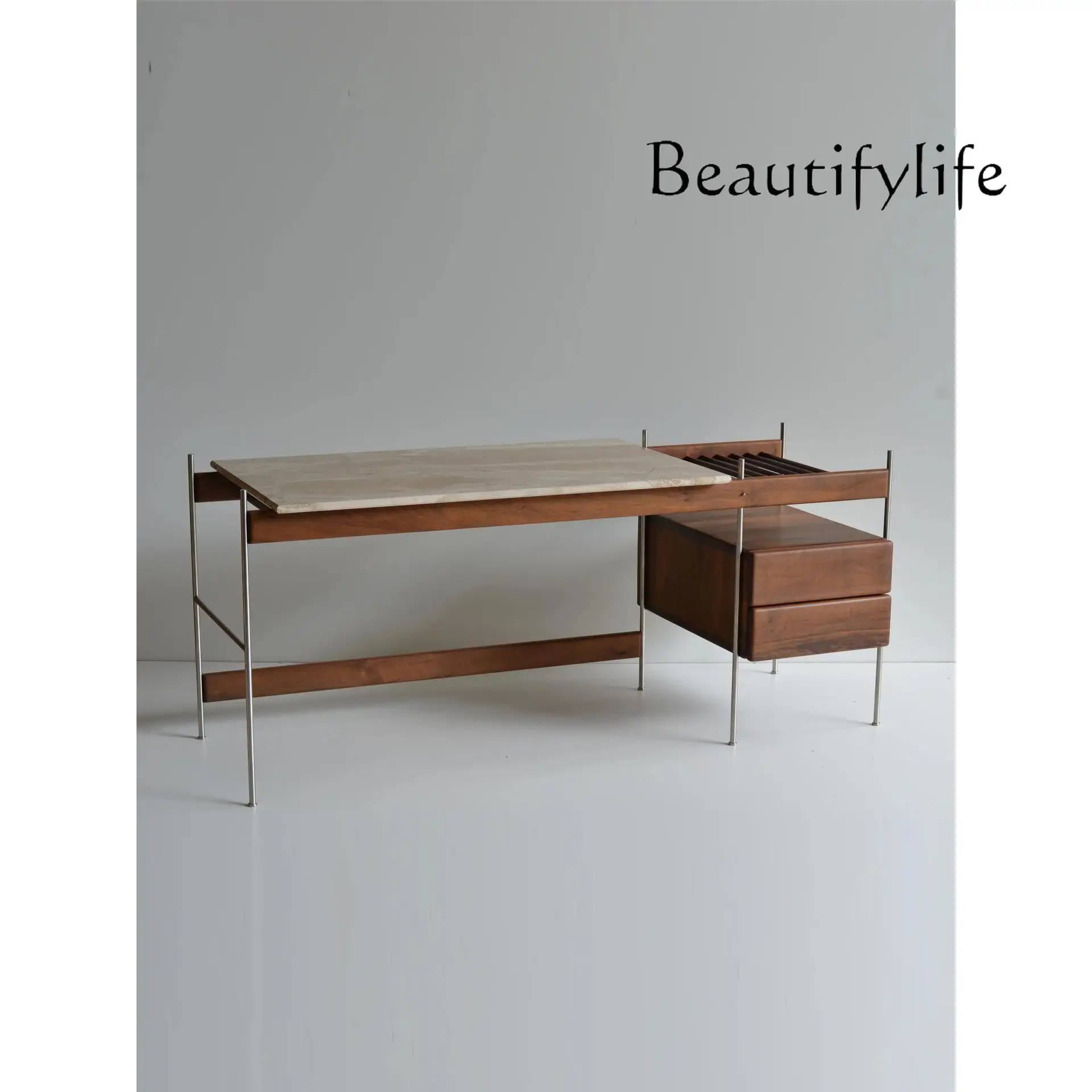 French natural travertine desk modern light luxury study very simple creative designer marble desk home
French natural travertine desk modern light luxury study very simple creative designer marble desk home