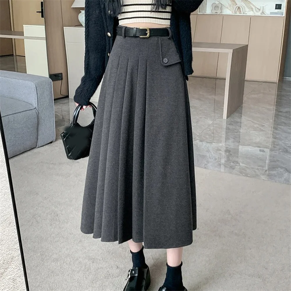 High Waist Student Women's A-line Black Pleated Skirt Vintage 90s Aesthetic Grey Long Skirt Harajuku Korean Skirts 2000s Clothes
High Waist Student Women's A-line Black Pleated Skirt Vintage 90s Aesthetic Grey Long Skirt Harajuku Korean Skirts 2000s Clothes
