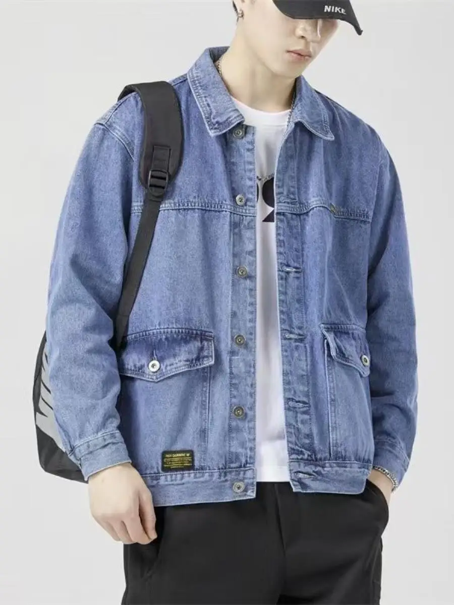 Loose Fit Men's Denim Jaet Street Sle Spring Autumn Casual Outerwear 3D Model Windproof ort Length Cover up Coat
Loose Fit Men's Denim Jaet Street Sle Spring Autumn Casual Outerwear 3D Model Windproof ort Length Cover up Coat