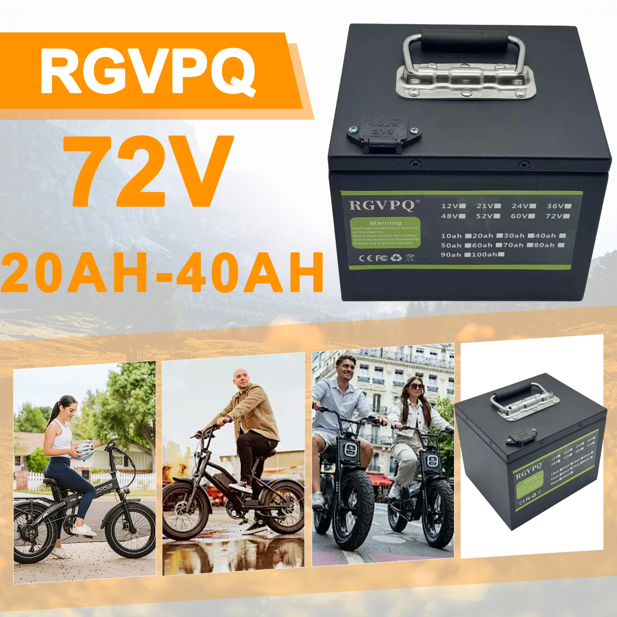 72V 18650 lithium battery, built-in BMS40AH full capacity 20AH-50AH, suitable for 500W-3000W in various electric vehicles
72V 18650 lithium battery, built-in BMS40AH full capacity 20AH-50AH, suitable for 500W-3000W in various electric vehicles