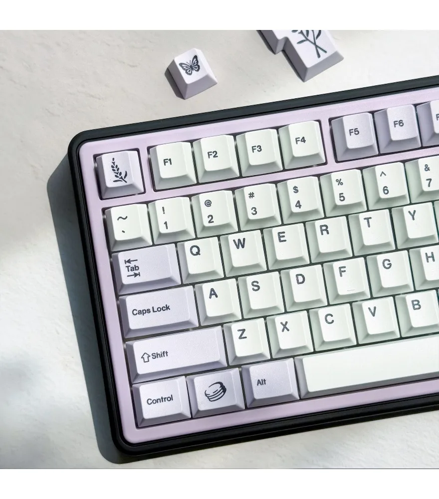 Lavender keycaps PBT sublimation original factory full set of mechanical keyboard computer periphery personalized texture
Lavender keycaps PBT sublimation original factory full set of mechanical keyboard computer periphery personalized texture