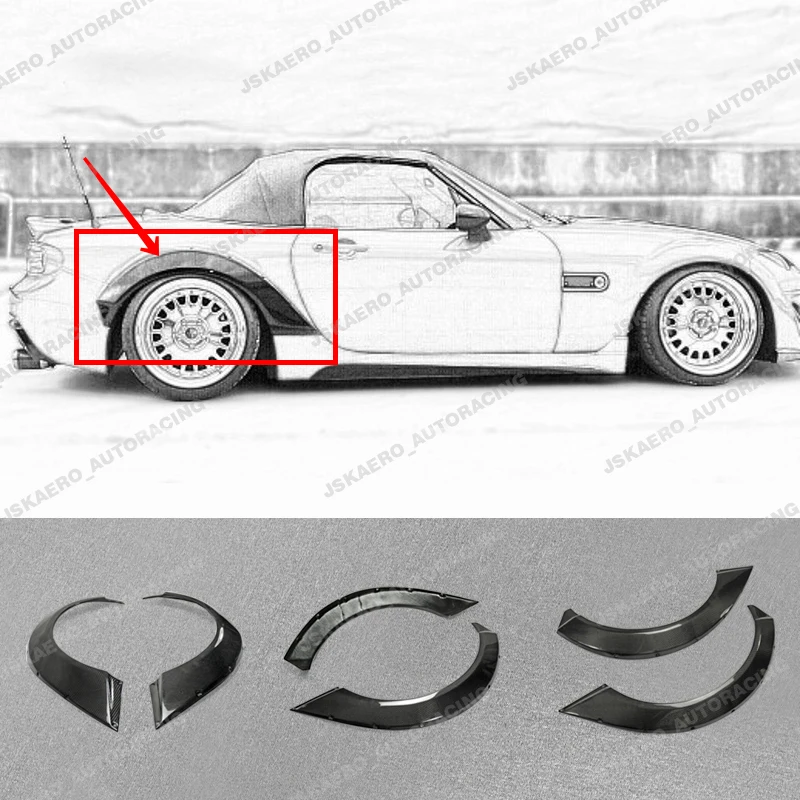 For Mazda MX5 NC Miata wide body kit Rear Fender Flares wheel Arch Carbon fiber
For Mazda MX5 NC Miata wide body kit Rear Fender Flares wheel Arch Carbon fiber