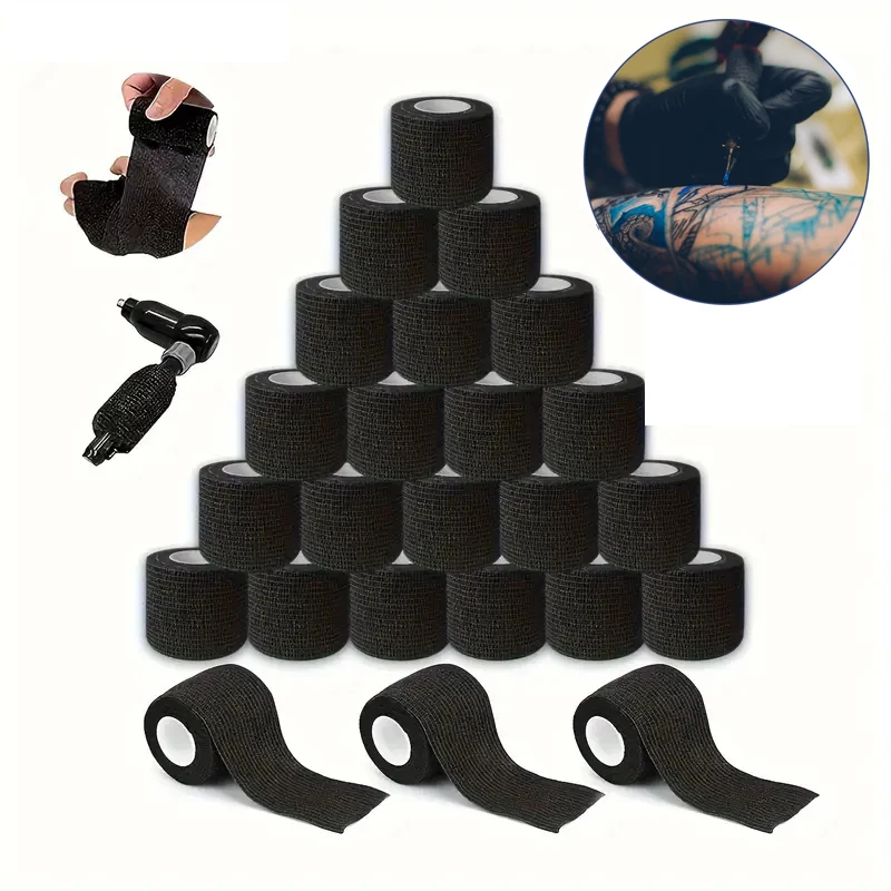 3/6/12/24/48 PCS Tattoo Grip Cover Wrap Disposable Black Bandage For Tattoo Grip Bandage Machine Tape Tube Accessories
3/6/12/24/48 PCS Tattoo Grip Cover Wrap Disposable Black Bandage For Tattoo Grip Bandage Machine Tape Tube Accessories