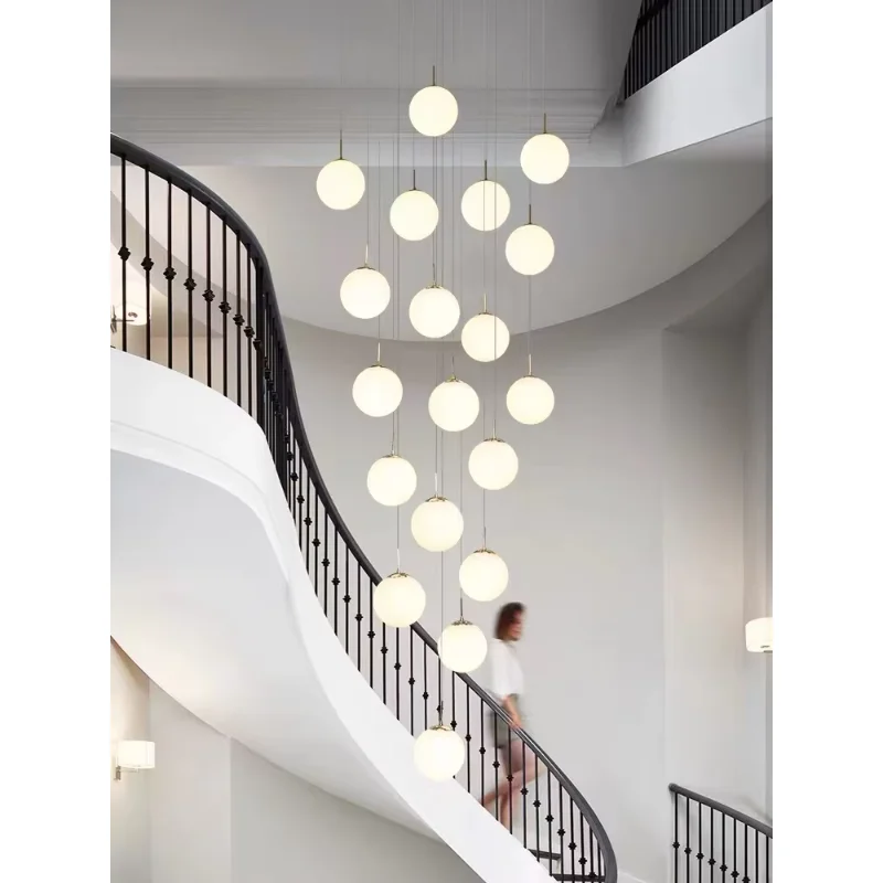 Modern Nordic Style Long Linear LED Glass Chandelier Lighting for Staircase Loft Duplex Villa Living Room Hotel Lobby Decor
Modern Nordic Style Long Linear LED Glass Chandelier Lighting for Staircase Loft Duplex Villa Living Room Hotel Lobby Decor