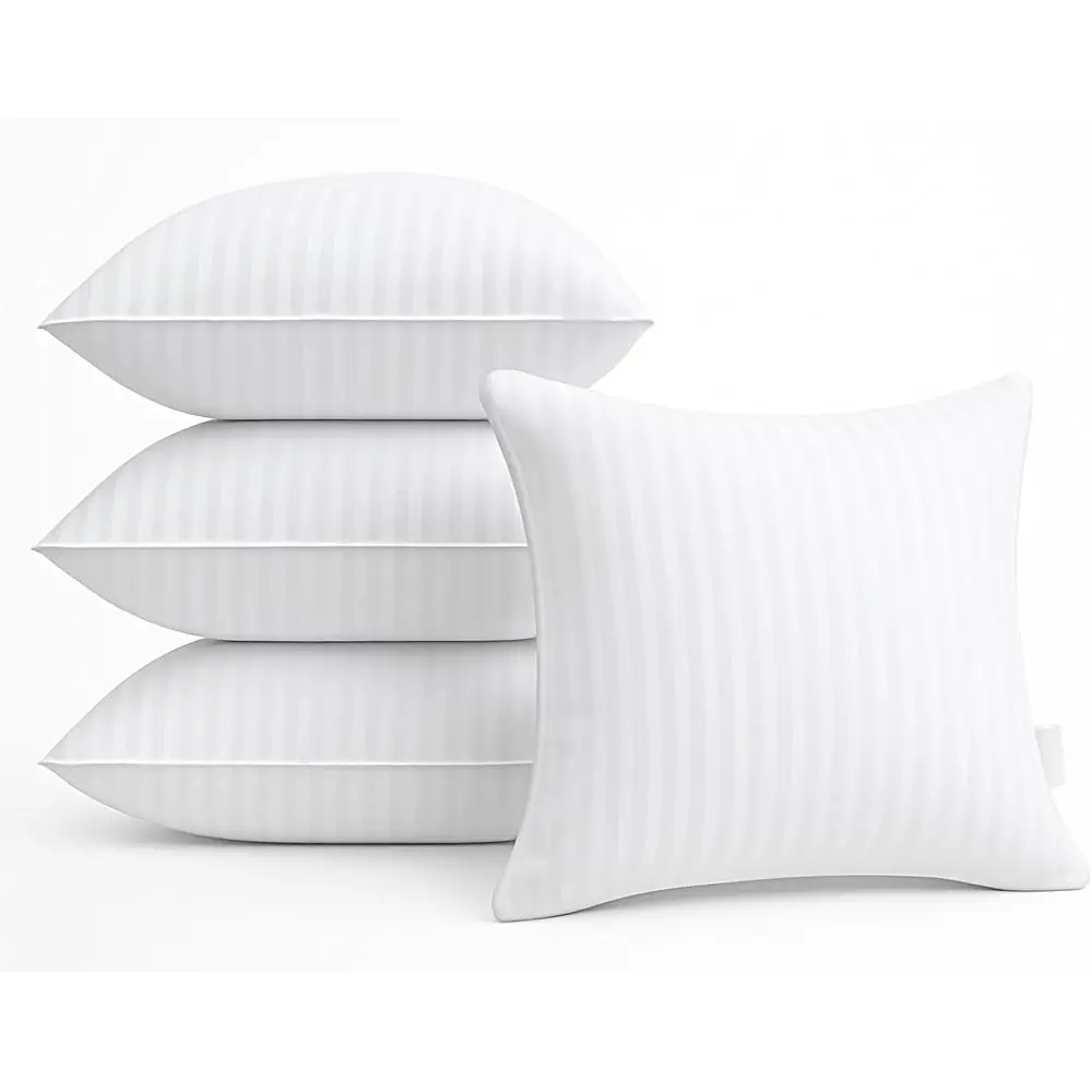 20 x 20 Decorative Square Pillow Inserts, White Cotton Covers with Down Alternative Filling, Set of 4
20 x 20 Decorative Square Pillow Inserts, White Cotton Covers with Down Alternative Filling, Set of 4