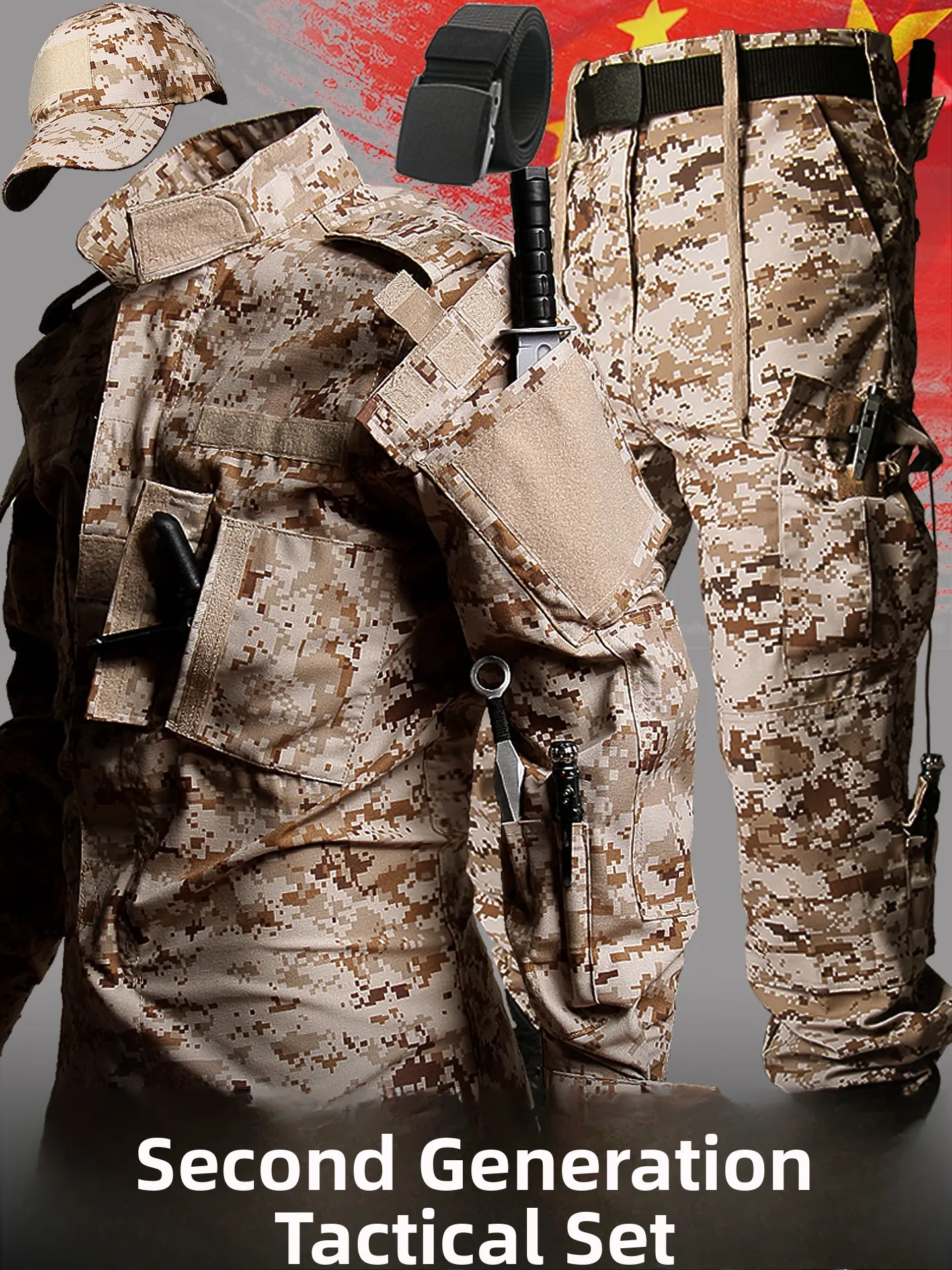 New Style Camouflage Military Uniform Set for Men Tactical Workwear Hunting Special Forces Combat Outdoors Spring Season
New Style Camouflage Military Uniform Set for Men Tactical Workwear Hunting Special Forces Combat Outdoors Spring Season
