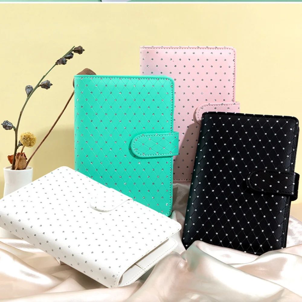 A6 Savings Plan Book PU Leather Diamond Patterned Cover Clip-on Journal Notebook 6-Ring Binder Multiple Pockets and Slots
A6 Savings Plan Book PU Leather Diamond Patterned Cover Clip-on Journal Notebook 6-Ring Binder Multiple Pockets and Slots
