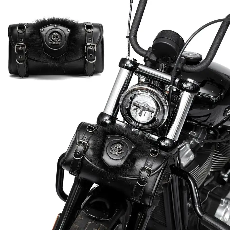 Retro Motorcycle Headlight Bag PU Leather Strong Storage Punk Themed Bike Handlebar Pack Easy to Use for Bike
Retro Motorcycle Headlight Bag PU Leather Strong Storage Punk Themed Bike Handlebar Pack Easy to Use for Bike
