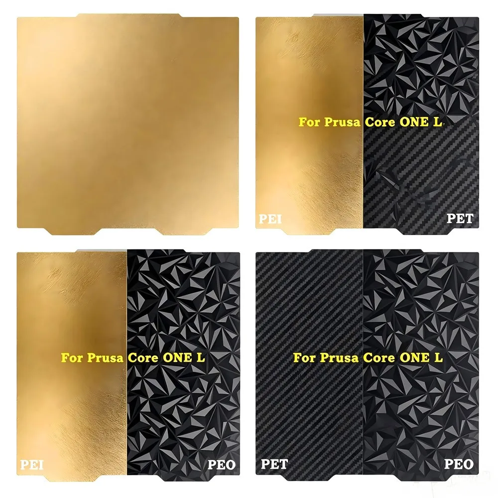 For Prusa Core ONE L PEI Build Plate 305x321mm Double Sided Smooth Textured PET PEO PEI Flexible Spring Steel Sheet Easy Remove
For Prusa Core ONE L PEI Build Plate 305x321mm Double Sided Smooth Textured PET PEO PEI Flexible Spring Steel Sheet Easy Remove