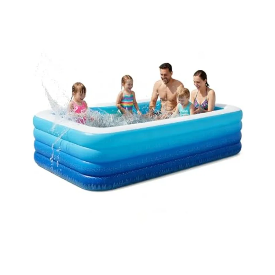 120 Large Inflatable Pool for Backyard Summer Use, 4-Layer Thickened Heavy Duty PVC 0.32mm,Blue, Extra-Durable for,Adults Pets
120 Large Inflatable Pool for Backyard Summer Use, 4-Layer Thickened Heavy Duty PVC 0.32mm,Blue, Extra-Durable for,Adults Pets